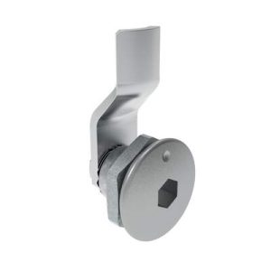 Quarter-Turn Cam Latch, 8 mm Hex Recess, 4mm (.16 in) Grip, Sealed, Zinc Alloy, Chrome Plated, Bright - Image 1