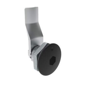 Quarter-Turn Cam Latch, 8 mm Hex Recess, 20mm (.79 in) Grip, Sealed, Zinc Alloy, Powder Coat, Black - Image 1