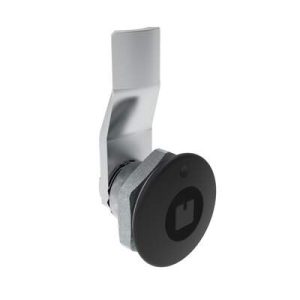 Quarter-Turn Cam Latch, 7 mm Square Recess, 10mm (.39 in) Grip, Sealed, Zinc Alloy, Powder Coat, Black - Image 1