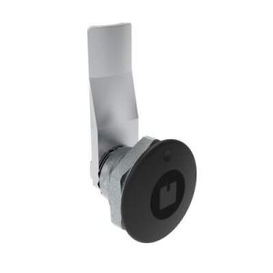 Quarter-Turn Cam Latch, 7 mm Square Recess, 16mm (.63 in) Grip, Not Sealed, Zinc Alloy, Powder Coat, Black - Image 1