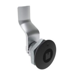 Quarter-Turn Cam Latch, 7 mm Square Recess, 28mm (1.10 in) Grip, Sealed, Zinc Alloy, Powder Coat, Black - Image 1