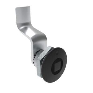 Quarter-Turn Cam Latch, 8 mm Square, 36mm (1.42 in) Grip, Sealed, Zinc Alloy, Powder Coat, Black - Image 1