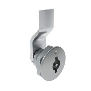 Quarter-Turn Cam Latch, 3 mm Double Bitted Recess, 4mm (.16 in) Grip, Not Sealed, Zinc Alloy, Chrome Plated, Bright - Image 1