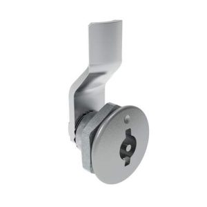 Quarter-Turn Cam Latch, 3 mm Double Bitted Recess, 4mm (.16 in) Grip, Sealed, Zinc Alloy, Chrome Plated, Bright - Image 1