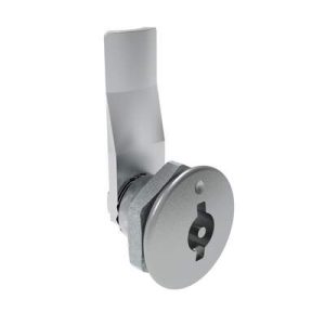 Quarter-Turn Cam Latch, 3 mm Double Bitted Recess, 16mm (.63 in) Grip, Sealed, Zinc Alloy, Chrome Plated, Bright - Image 1
