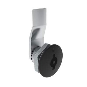 Quarter-Turn Cam Latch, 3 mm Double Bitted Recess, 10mm (.39 in) Grip, Sealed, Zinc Alloy, Powder Coat, Black - Image 1