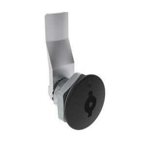 Quarter-Turn Cam Latch, 3 mm Double Bitted Recess, 18mm (.71 in) Grip, Sealed, Zinc Alloy, Powder Coat, Black - Image 1