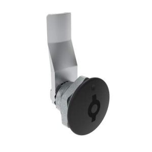 Quarter-Turn Cam Latch, 5 mm Double Bitted Recess, 18mm (.71 in) Grip, Not Sealed, Zinc Alloy, Powder Coat, Black