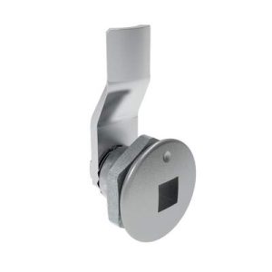 Quarter-Turn Cam Latch, 8 mm Square Recess, 8mm (.31 in) Grip, Sealed, Zinc Alloy, Chrome Plated, Bright - Image 1
