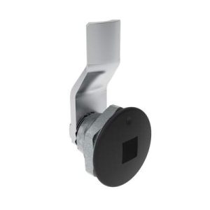 Quarter-Turn Cam Latch, 8 mm Square Recess, 6mm (.24 in) Grip, Not Sealed, Zinc Alloy, Powder Coat, Black - Image 1