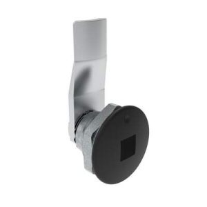 Quarter-Turn Cam Latch, 8 mm Square Recess, 12mm (.47 in) Grip, Not Sealed, Zinc Alloy, Powder Coat, Black - Image 1