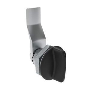Quarter-Turn Cam Latch, Short wing, 20mm (.79 in) Grip, Sealed, Zinc Alloy, Powder Coat, Black - Image 1