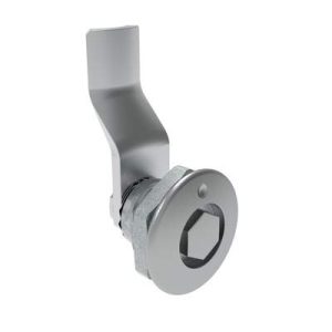 Quarter-Turn Cam Latch, Bellcore 216, 24mm (.94 in) Grip, Not Sealed, Zinc Alloy, Chrome Plated, Bright - Image 1
