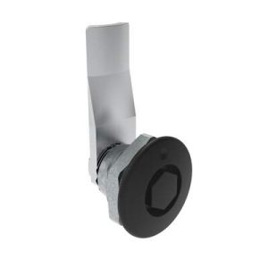 Quarter-Turn Cam Latch, Bellcore 216, 16mm (.63 in) Grip, Not Sealed, Zinc Alloy, Powder Coat, Black - Image 1