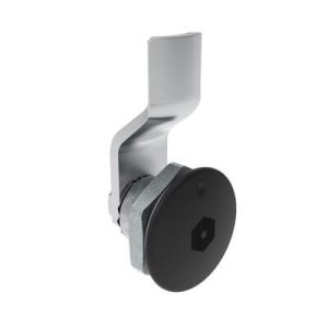 Quarter-Turn Cam Latch, Bellcore Electronics, 2mm (.08 in) Grip, Sealed, Zinc Alloy, Powder Coat, Black - Image 1