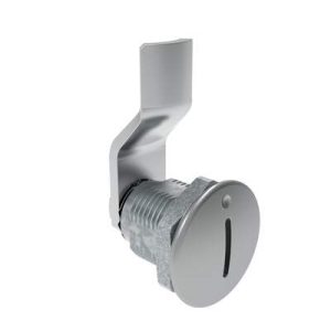 Quarter-Turn Cam Latch, Slotted Recess, 12mm (.47 in) Grip, Not Sealed, Zinc Alloy, Chrome Plated, Bright