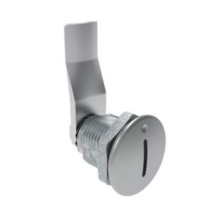 Quarter-Turn Cam Latch, Slotted Recess, 26mm (1.02 in) Grip, Sealed, Zinc Alloy, Chrome Plated, Bright