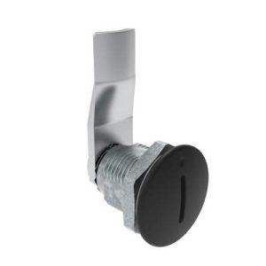 Quarter-Turn Cam Latch, Slotted Recess, 20mm (.79 in) Grip, Sealed, Zinc Alloy, Powder Coat, Black