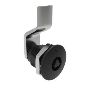 Quarter-Turn Cam Latch, 7 mm Triangle Recess, 6mm (.24 in) Grip, Not Sealed, Zinc Alloy, Powder Coat, Black - Image 1