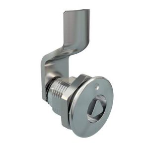 Quarter-Turn Cam Latch, 8 mm Triangle Recess, 6mm (.24 in) Grip, Sealed, Zinc Alloy, Chrome Plated, Bright - Image 1