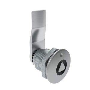 Quarter-Turn Cam Latch, 8 mm Triangle Recess, 20mm (.79 in) Grip, Sealed, Zinc Alloy, Chrome Plated, Bright - Image 1