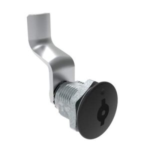 Quarter-Turn Cam Latch, 3 mm Double Bitted Recess, 42mm (1.65 in) Grip, Sealed, Zinc Alloy, Powder Coat, Black - Image 1