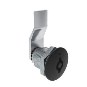 Quarter-Turn Cam Latch, 5 mm Double Bitted Recess, 16mm (.63 in) Grip, Sealed, Zinc Alloy, Powder Coat, Black - Image 1