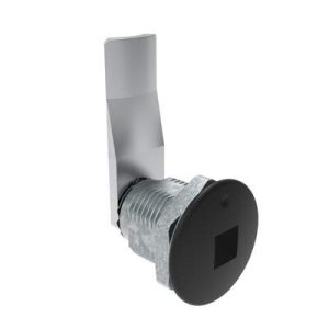Quarter-Turn Cam Latch, 8 mm Square Recess, 24mm (.94 in) Grip, Not Sealed, Zinc Alloy, Powder Coat, Black - Image 1