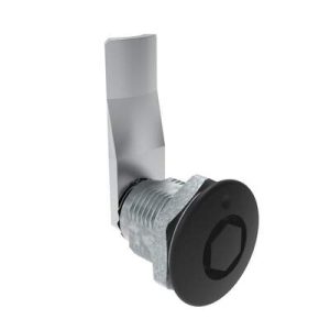 Quarter-Turn Cam Latch, Bellcore 216, 24mm (.94 in) Grip, Sealed, Zinc Alloy, Powder Coat, Black - Image 1