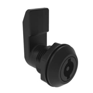 Quarter-Turn Cam Latch, 3 mm Double Bitted Recess, 20mm (.79 in) Grip, Sealed, Nylon, Black - Image 1