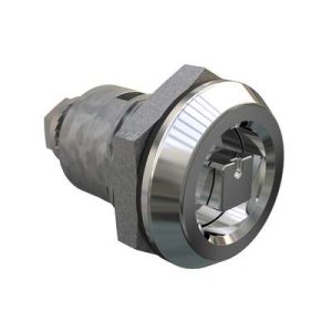 Quarter-Turn Cam Latch, 7 mm Square Recess, Spring-return Actuator, Sealed, Zinc Alloy, Chrome Plated, Bright - Image 1