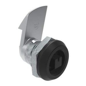 Quarter-Turn Cam Latch, 7 mm Square Recess, 23mm (.91 in) Grip, Sealed, Zinc Alloy, Powder Coat, Black - Image 1