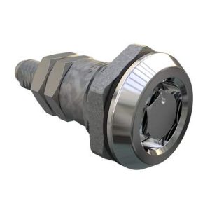 Quarter-Turn Cam Latch, Bellcore 216, Sealed, Zinc Alloy, Powder Coat, Black - Image 1