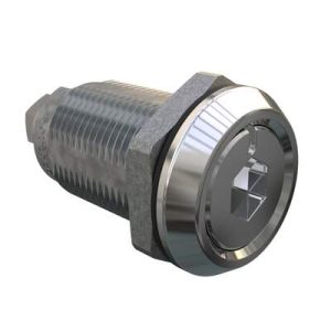 Quarter-Turn Cam Latch, 8mm Hex Recess, Without Cam, Sealed, Zinc Alloy, Chrome Plated, Bright - Image 1