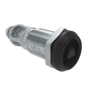 Quarter-Turn Cam Latch, 8mm Triangle, Without Cam, Sealed, Zinc Alloy, Powder Coat, Black - Image 1