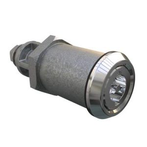 Quarter-Turn Cam Latch, 3mm Double Bit, Without Cam, Sealed, Zinc Alloy, Chrome Plated, Bright - Image 1