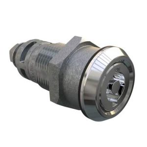 Quarter-Turn Cam Latch, 5mm Double Bit, Without Cam, Sealed, Zinc Alloy, Chrome Plated, Bright - Image 1