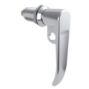 Quarter-Turn Cam Latch, L-Handle, Pad Locking, Sealed, Zinc Alloy, Chrome Plated, Bright