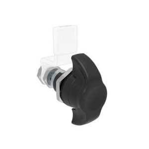 QUARTER-TURN CAM LATCH, ADJUSTABLE GRIP, NON-LOCKING WING KNOB, WITHOUT CAM, SEALED, ZINC ALLOY, POWDER COAT, BLACK - Image 1