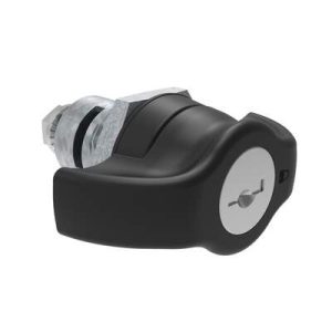 Quarter-Turn Cam Latch, Key Locking (CH751) Wing, Spring-return Actuator, Not Sealed, Zinc Alloy, Powder Coat, Black - Image 1