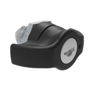 Quarter-Turn Cam Latch, Key Locking (Reversible Key) Wing, Without Cam, Sealed, Zinc Alloy, Powder Coat, Black - Image 1