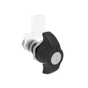 QUARTER-TURN CAM LATCH, ADJUSTABLE GRIP, KEY-LOCKING HEAVY DUTY Lock Core (R001) WING KNOB, WITHOUT CAM, SEALED, ZINC ALLOY, POWDER COAT, BLACK - Image 1