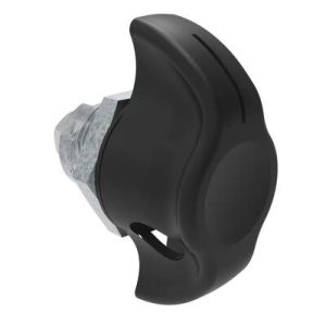 Quarter-Turn Cam Latch,  Wing Knob, Type B - Turn Counter-Clockwise to Latch, Zinc Alloy, Powder Coat, Black