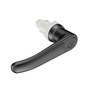 Quarter-Turn Cam Latch, Key Locking (CH751) L-handle, Spring-return Actuator, Not Sealed, Zinc Alloy, Powder Coat, Black - Image 1