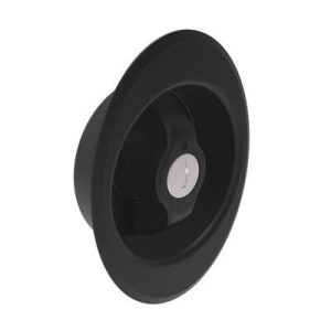 Quarter-Turn Cam Latch, Clockwise to Latch, Flush Cup Wing Style, Keylocking (Reversible Key), Without Cam, Sealed, Zinc Alloy, Powder Coat, Black