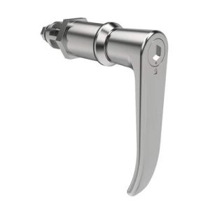 Quarter-Turn Cam Latch, 8 mm Hex Tool Access, L-Handle, Without Cam, Sealed, Zinc Alloy, Chrome Plated, Bright - Image 1