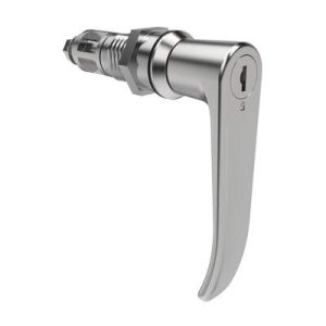 Quarter-Turn Cam Latch, Key Locking (CH751), L-Handle, Without Cam, Sealed, Zinc Alloy, Chrome Plated, Bright - Image 1