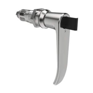 Quarter-Turn Cam Latch, Key Locking (without lock core), L-Handle, Without Cam, Sealed, Zinc Alloy, Chrome Plated, Bright - Image 1