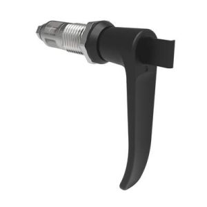 Quarter-Turn Cam Latch, Key Locking (without lock core), L-Handle, Without Cam, Sealed, Zinc Alloy, Powder Coat, Black - Image 1