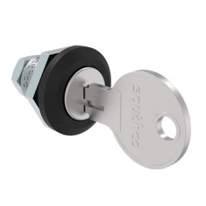 Fixed Grip Cam Latch, Mini, Key-Locking, Sealed, Zinc Alloy, Powder Coat, Black - Image 1